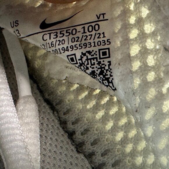 Size 13 Nike Air‎ Presto Triple Mens White Running Sneaker Shoes CT3550-100 - Picture 8 of 10